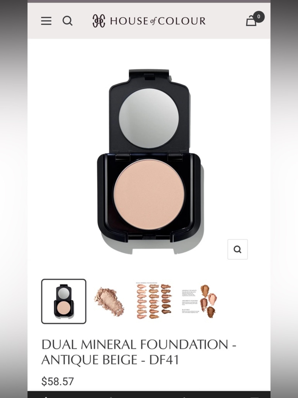 House Of Color Dual Mineral Foundation - Antique Beige (DF41) used once